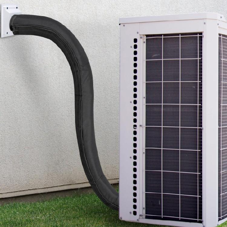 Insulated Air Conditioning Pipe Sleeve Zipper Design Aluminum Foil Lining Weather Resistant Cover for Outdoor Unit