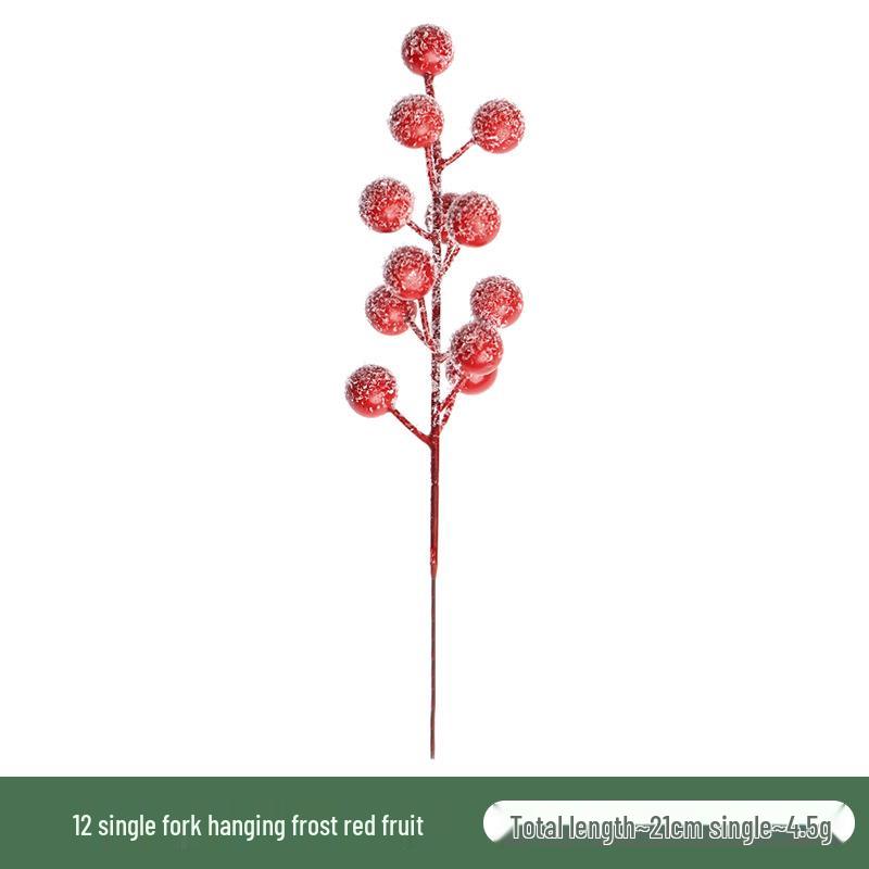 Artificial Pine Needle Branches with Red Berries - Christmas and Wedding Decoration
