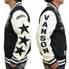Reversible Stadium Jumper Jacket One Star Biker Outerwear [Banson] NVSZ-2417 Men's (JP, Alphabet, 2XL, Black)