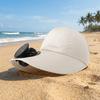 Chapeau Ventilateur Solaire Rechargeable Chapeau Pare-Soleil Couleur Unie pour 3.7V600mAh Plage