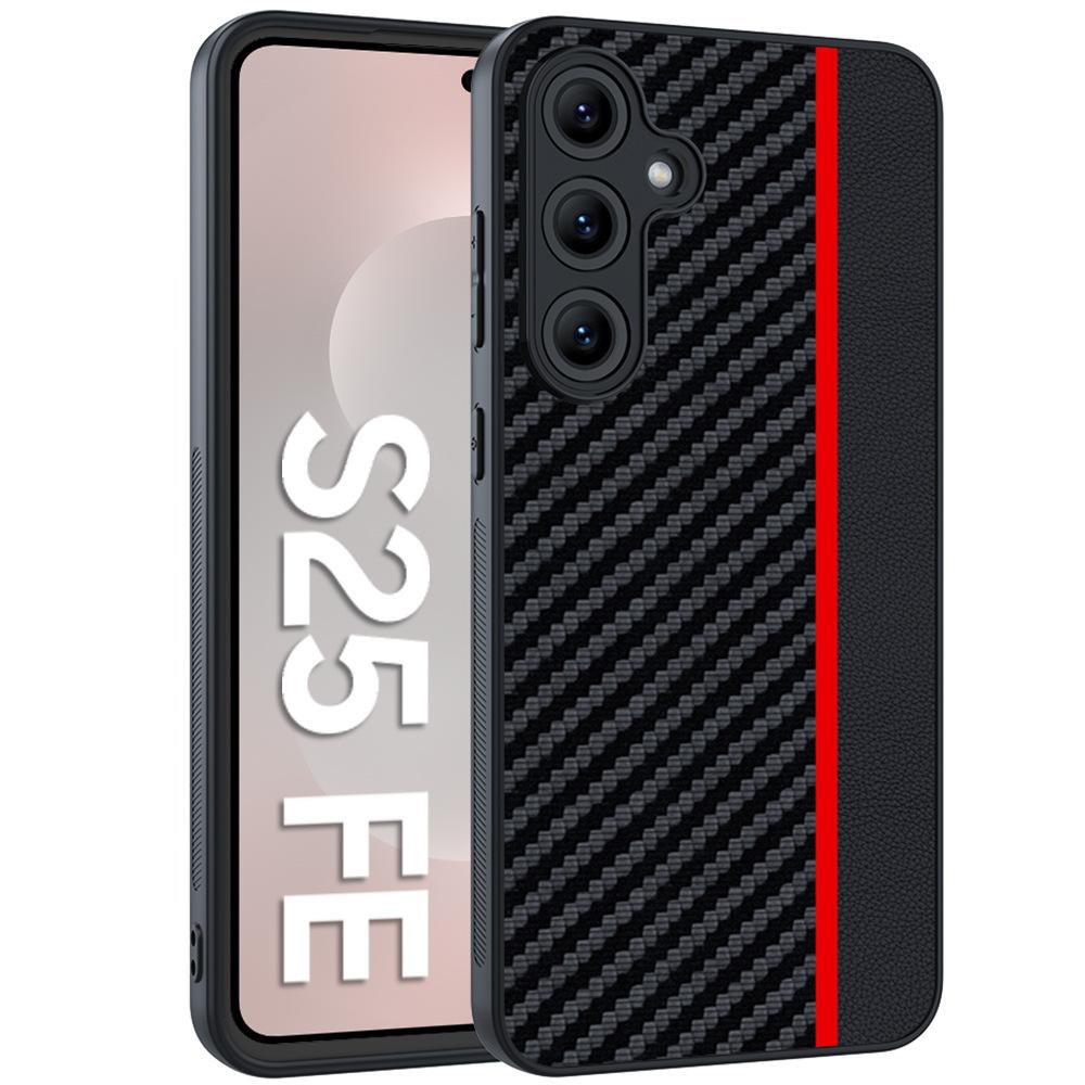 Applicable to Samsung S25FE mobile phone case Carbon fiber Kevlar pattern anti-drop Samsung S24Ultra ultra-thin protective case samsung s25fe