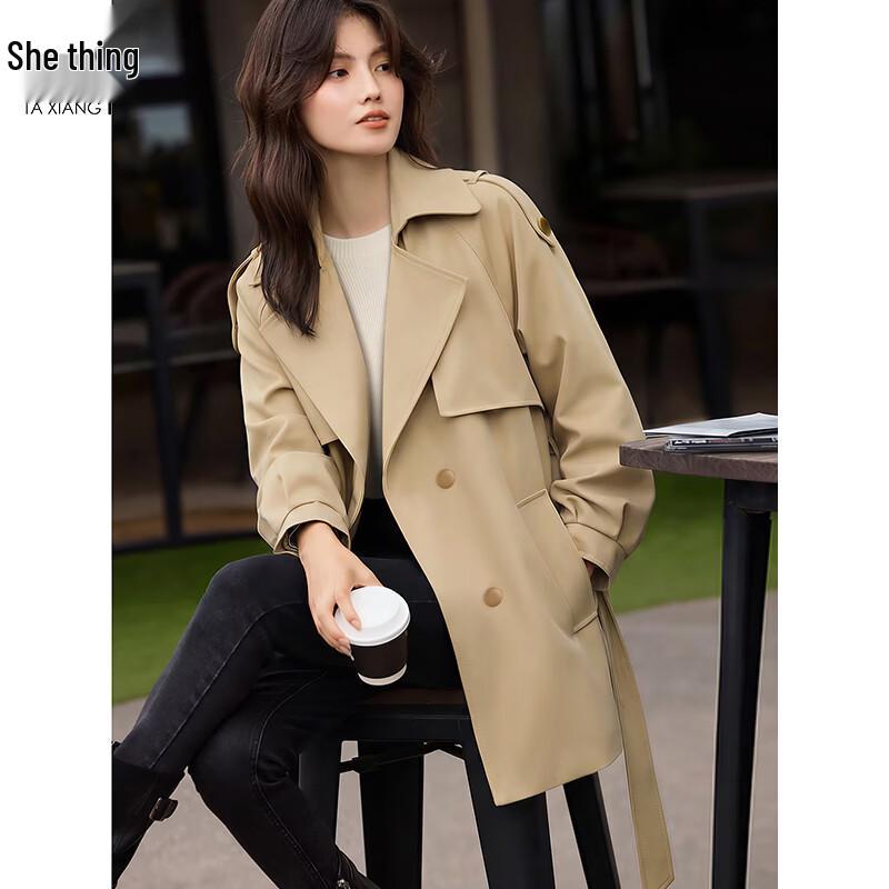 

Women s Elegant Double-Breasted Trench Coat XL