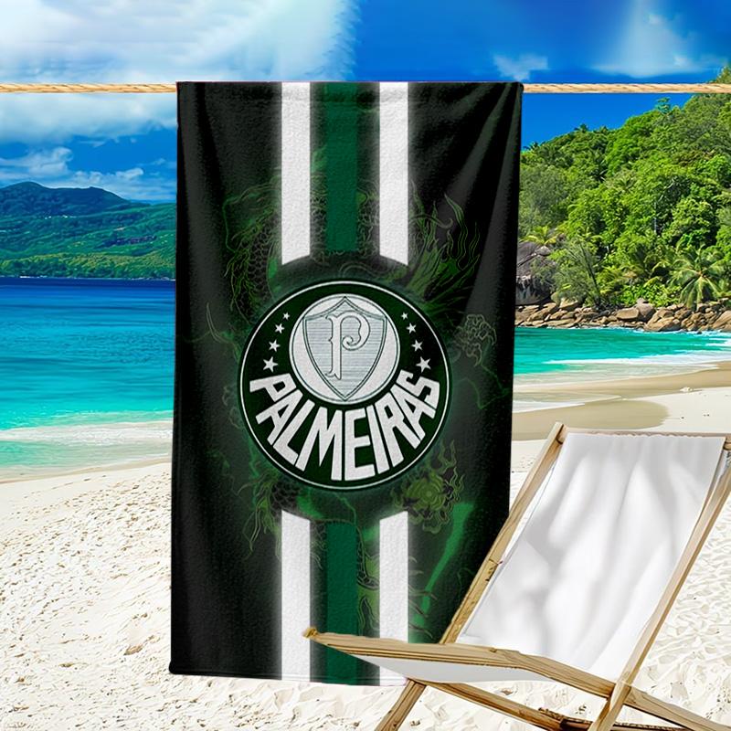 Grün-Weißes Strandtuch mit Passionsmuster, Superweiche Mikrofaser, Perfektes Geschenk zum Geburtstag, für Pool, Strand, Reisen, für Familie und Freunde
