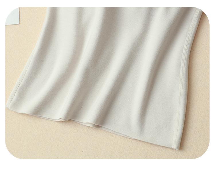 Women's Seamless Mulberry Silk Warm Bra Vest with Chest Pads - Autumn/Winter Base Layer