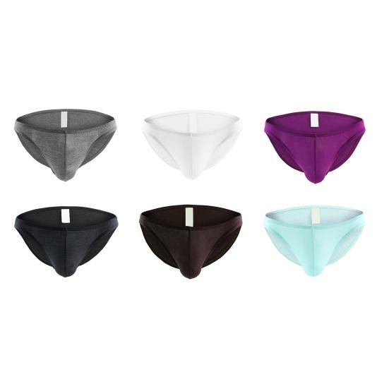 Men Briefs Seamless Invisible Design Tailoring Panties Breathable Low-Waisted Triangular Moisture-Wicking U-Convex Underwear