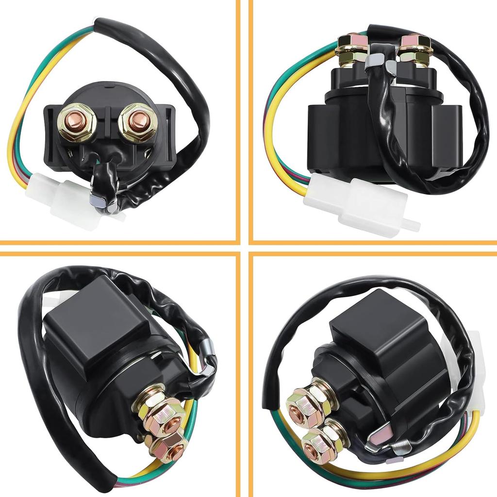 Cyleto GY6 Starter Solenoid Relay For 4-Stroke 110Cc 150Cc 50Cc 125Cc 200Cc 250Cc 70Cc 90Cc ATV 4 Wheel Scooter Go Kart Quad Moped Dirt Pit Bike
