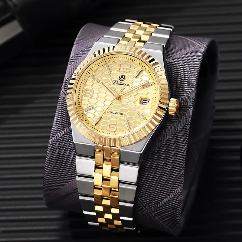 Automatic Mechanical Men's watches Exquisite Stainless Steel Watch Fashion Dress Wrist Watch Date Luminous Waterproof