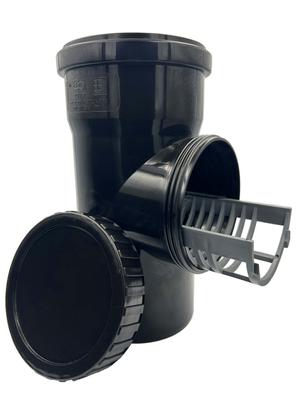 Dachrinnen-Inspektionsreiniger mit Sieb, Durchmesser 110 mm, Schwarz, Aquer