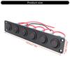 20A 12V Waterproof Red LED Illuminated Toggle Switch Panel for Auto and Marine Dashboards Applications Easy Installation