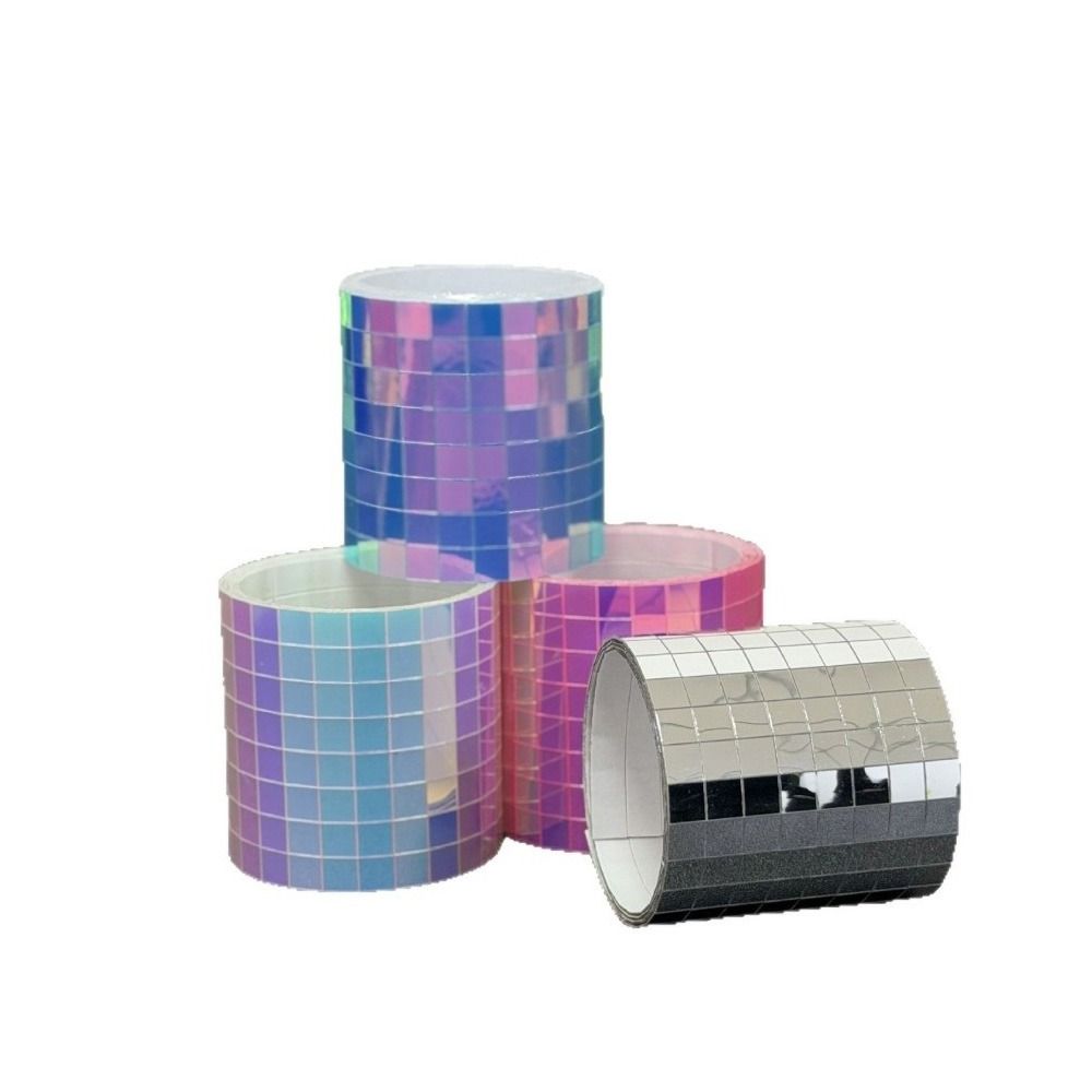 Reflective Mirror Surface Self Adhesive Mosaic Stickers 4x100cm Glass Tile Strip  Home Decoration