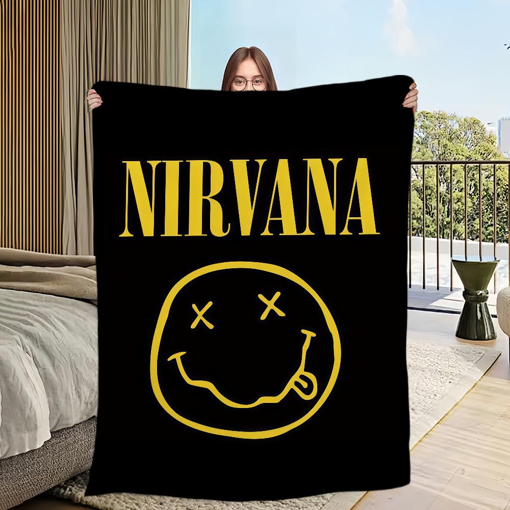 

Группа N-Nirvana Рок Плед Фланелевый теплый комфортный мягкий плюшевый плед Для пикника Кроватей Диванов Дома И Спальни 30x40in