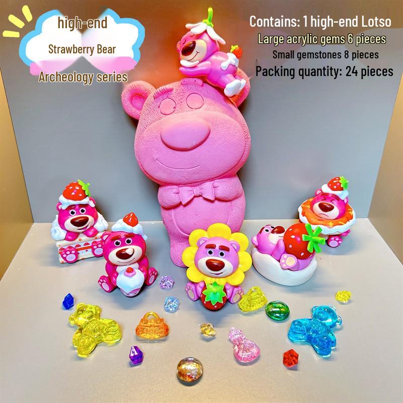 Dinosaur Fossil Excavation Toy – Children's Educational DIY Dig Kit with Surprise Gem Figurine