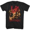 Korn Czerwone Logo Untouchables Koszulka z Krótkim Rękawem dla Dorosłych Czarna Styl Lat 90-tych Nu Metal Vintage Koszulki Graficzne
