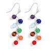 DIEZI Vintage Fashion Silver Plated Bead 7 Chakra Healing Balance Necklace Party Ethnic Pendant Necklace for Women Jewelry