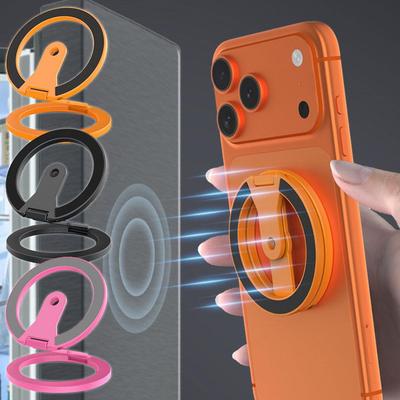 Double Sided Magnetic Phone Holder For MagSafe Portable Folding Magnet Ring Stand Universal Cellphones Stand Accessories