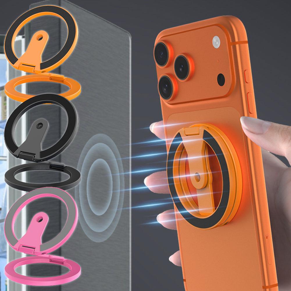 Double Sided Magnetic Phone Holder For MagSafe Portable Folding Magnet Ring Stand Universal Cellphones Stand Accessories