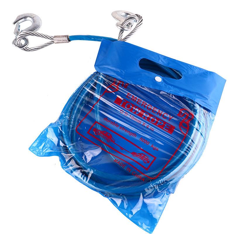 Heavy-Duty 5m Steel Tow Rope - 7 Ton Off-Road Essential for Car and Truck Traction
