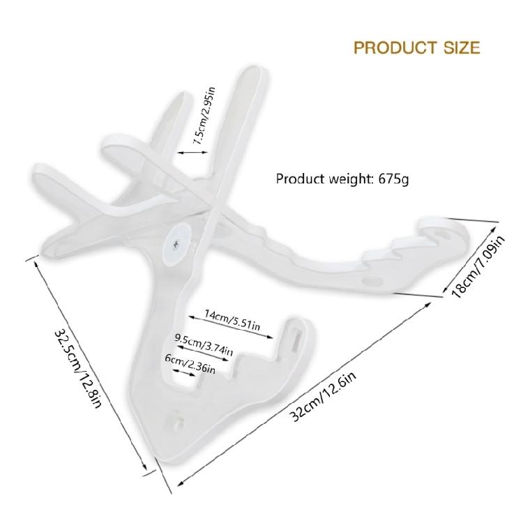 Folding Ukulele Holder Small Musical Instrument Stand Small Guitar Stand Thick Nonslip Ukulele Holder with Light