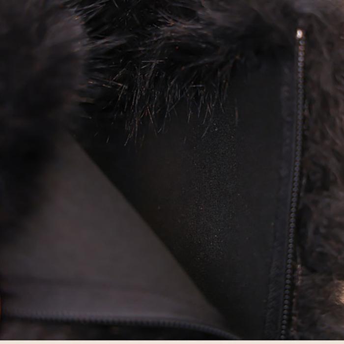 Schneestiefel für Teenager-Mädchen, dick, warm, Kunstfell, modische Schuhe, Plateau, wasserdicht, lange Stiefel für Mädchen, wadenlange Freizeitstiefel