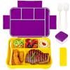 A Large Capacity Lunch Box with 4 Compartments, Suitable for Students, Children, and Adults To Use As a Daily Lunch Item