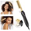 Heißer Kamm, Haarglätter, Wärmepresskämme, tragbarer Keramik-Lockenstab für Haare, Bärte, Perücken, Styling-Tools für nasses und trockenes Haar