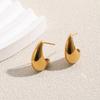 MamacitaSlay 316L Stainless Steel Hollow Stud Earrings 18K Gold Plated Waterproof Jewelry For Women Trendy Minimalist Earrings