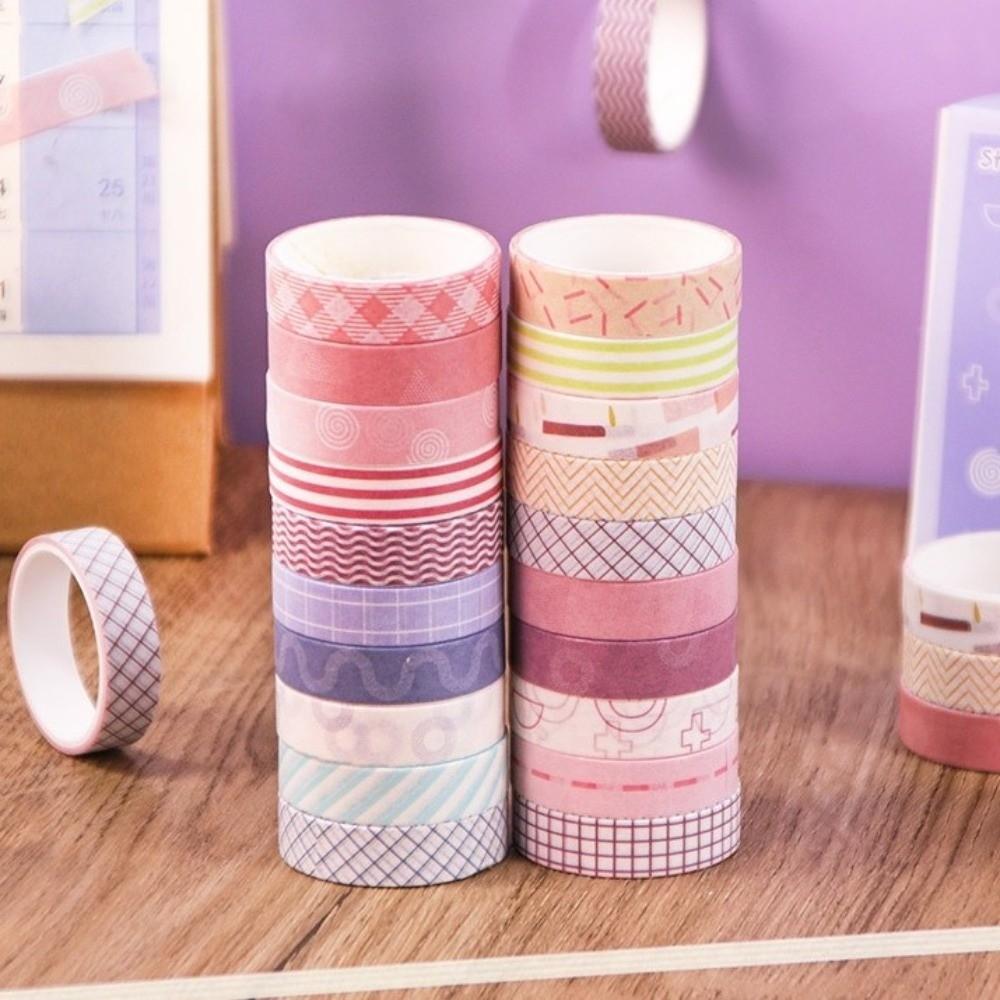 20 Rolls Washi Tape Set 10mm Wide 2m Long Decorative Tape Colorful Washi Tape for Gift Decoration