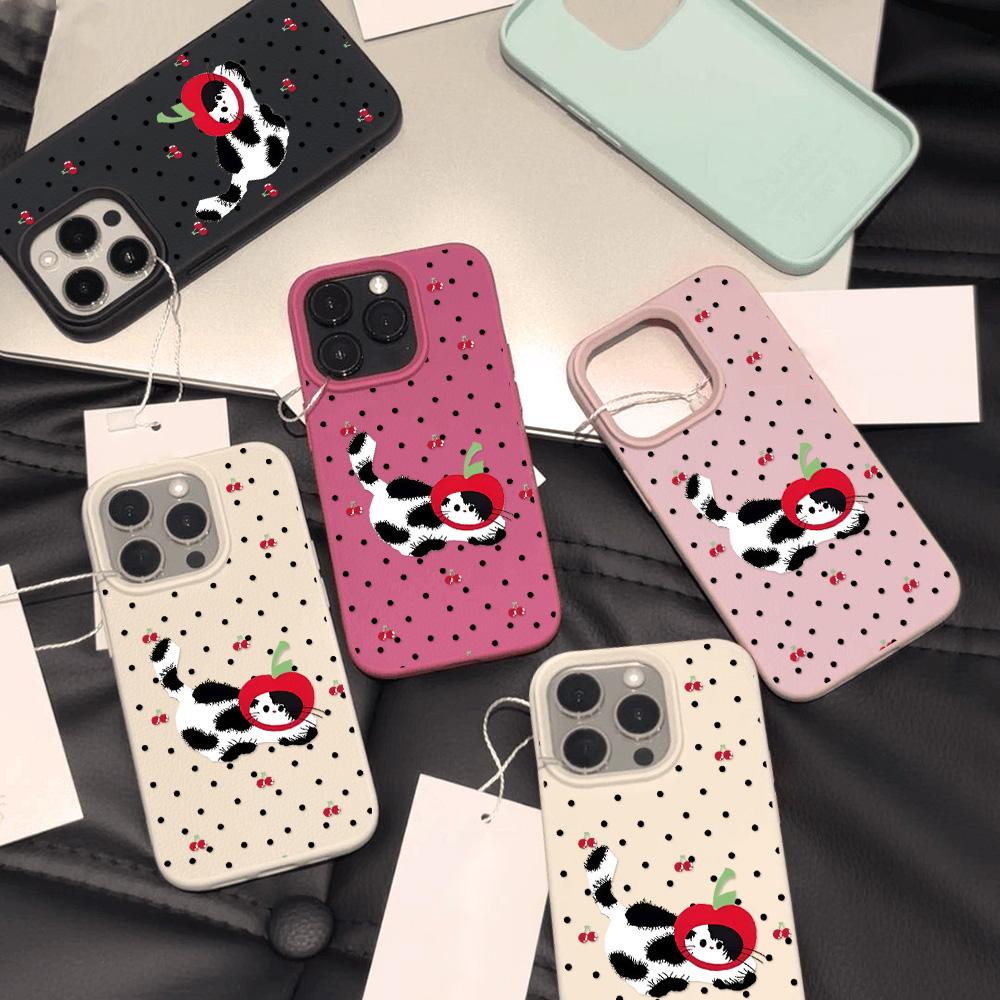 Telefondeksel til iPhone 11 13 deksel iPhone 12 14 15 16 Pro Max 12 Pro 15 Plus Lær Malt Vanntett Fallsikkert og Slitesterkt Tegneserie