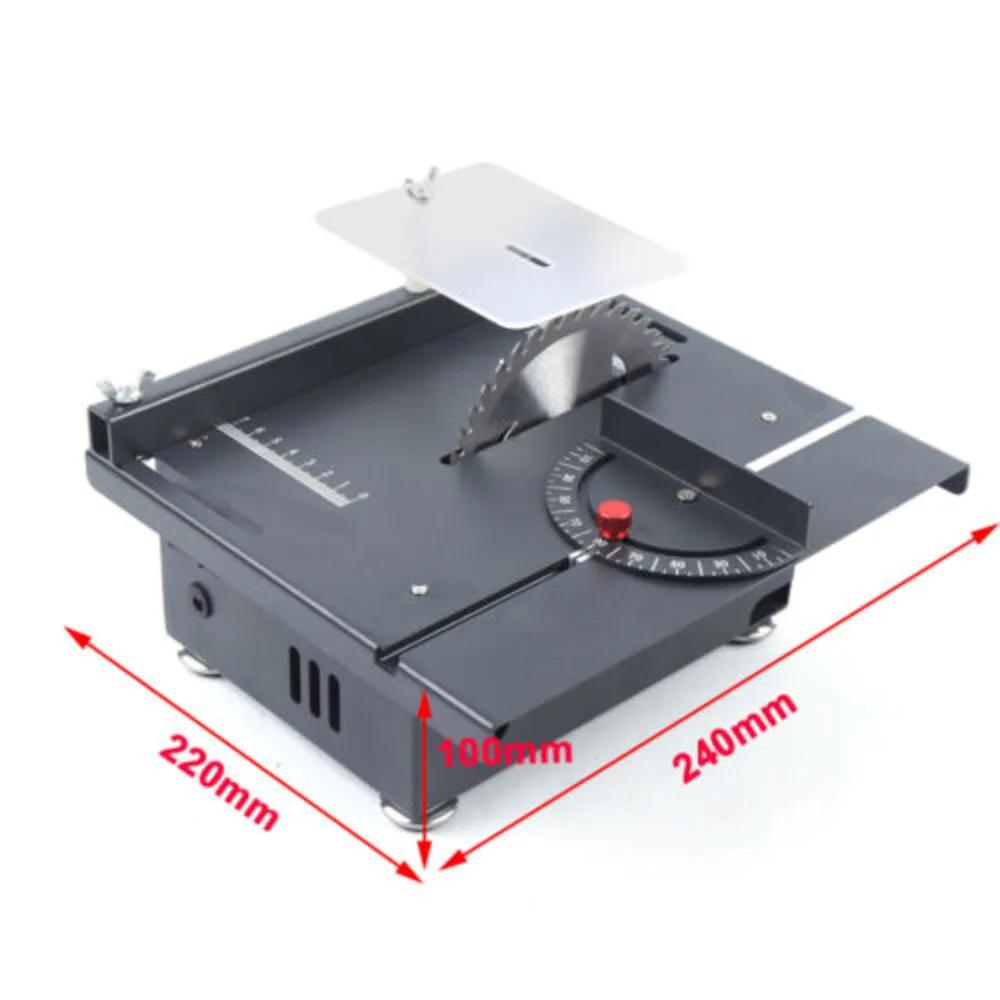 24V Mini Table Saw Electric DIY Double Label Woodworking Model Cutting Bench Saw 7200RPM Anti-slip for Cutting Models/solid Wood