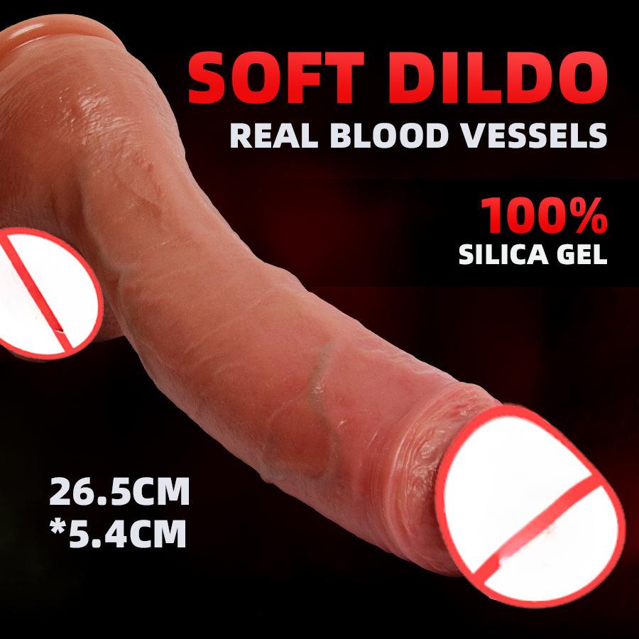 Kadınlar İçin Gerçekçi Silikon Dildo - Solo Haz ve Mastürbasyon İçin Yumuşak Manuel Penis Seks Oyuncağı
