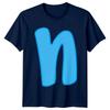 N Initial Letter Alphabet Unisexs TShirt Unisexs Tee Graphic Unisex Top