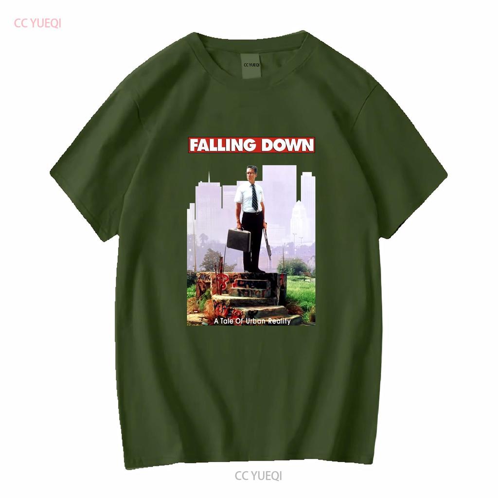 Falling Down T shirt black movie poster Michael Douglas all sizes S 5XL vintage Washed Soft Top For Everyday Wear Breathable