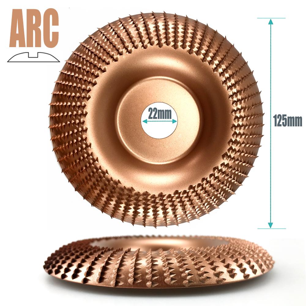 

22mm Aperture 125mm Arc Angle Grinding Wheel Woods Shaping Grinding Discs Woodworking Sanding Wheel Rotary Abrasives рожевий колір золота