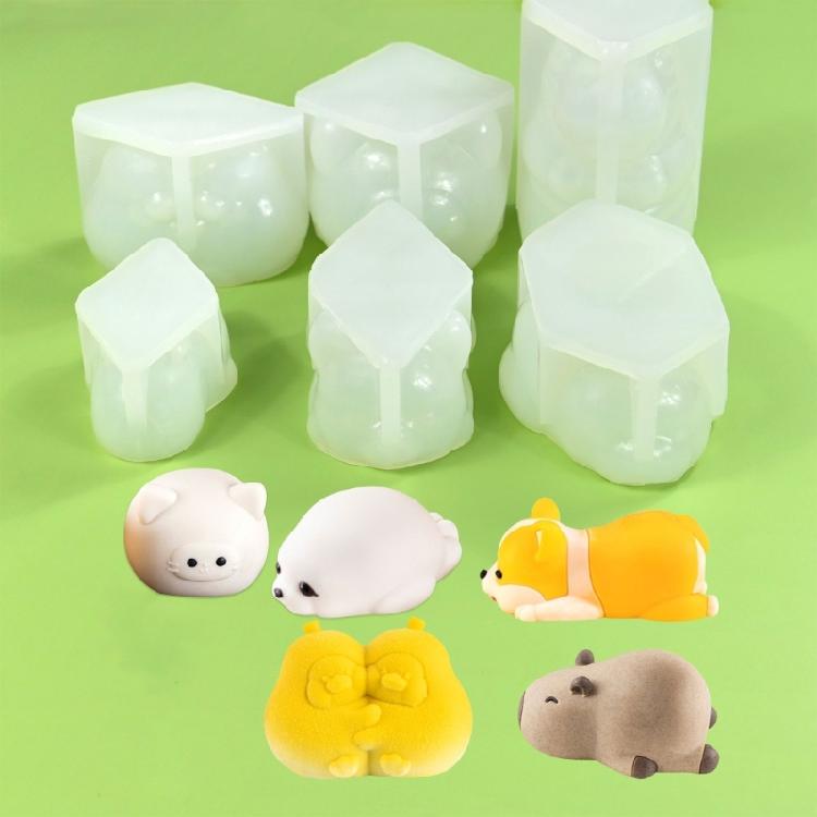 Lovely Animals Silicone Molds Nonstick Mousses Cake Molds Cake Decorating Tool for Truffles Cheesecakes Easy to Clean