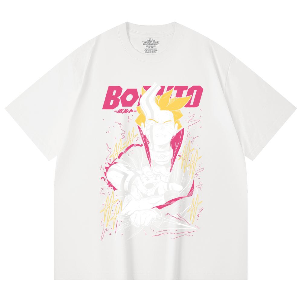 230 Gsm 100% Cotton Boruto V1 Print Unisex Heavy Cotton T Shirt
