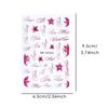 3Pcs Floral Nail Stickers Pink Black Lily Flower Vintage English Letter Nail Art Decals