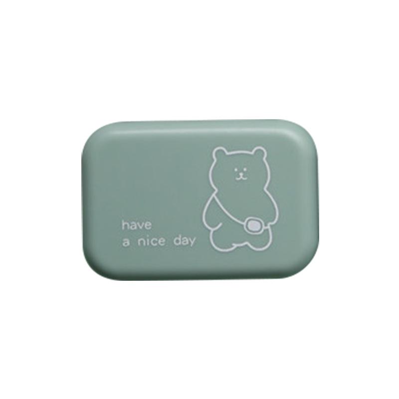 

Очаровательный мультяшный компаньон для контактных линз: Двойной портативный кейс для ухода для студентов