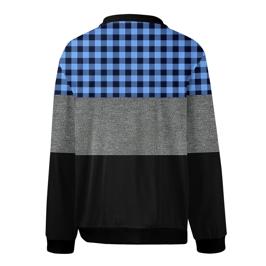 Herre Casual Mote Trykket Revers Langermet Strikket Underskjorte Topp