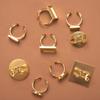 4pcs 10-25mm Round Stainless Steel Open Ring Settings Blank Trayer Ring Bases Cabochon Craft Supplies for Bezel Jewelry Making