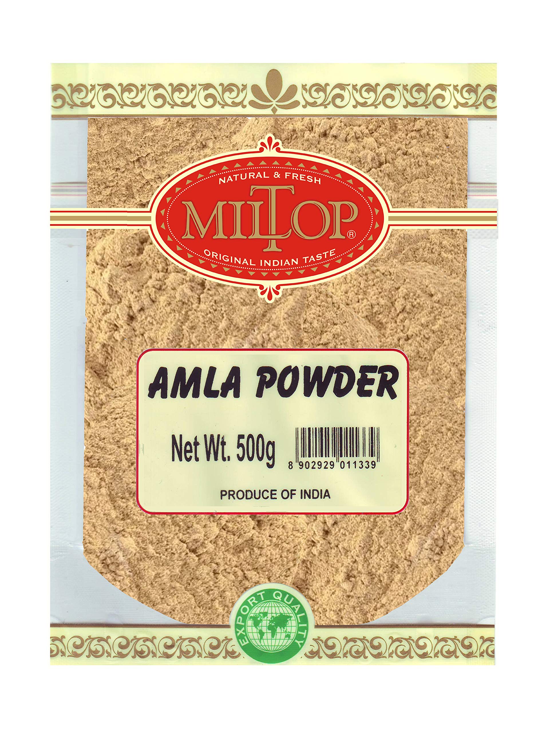 Miltop 100% Natural Amla Powder (Indian Gooseberry), 500g