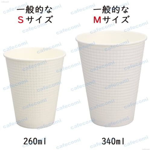 Made In Japan by Tokan Kogyo, Insulated Embossed Paper Cups, Plain White, 260ml with White Lift-Up Lids, Pack of 50 (SMP-260E)