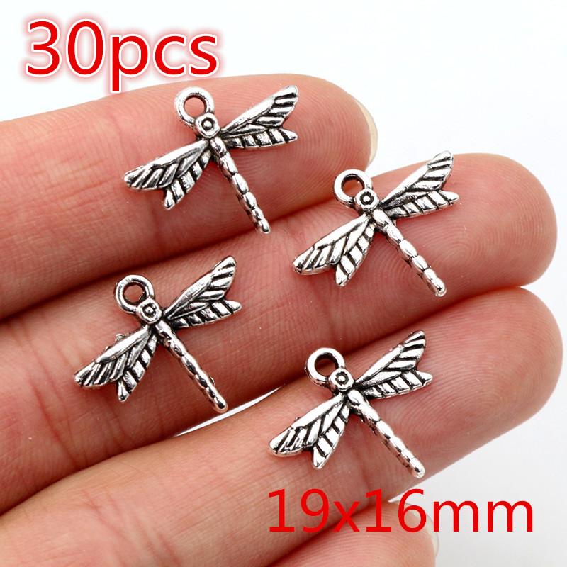 New Fashion Antique Silver Plated Bronze Plated Dragonfly Butterfly Handmade Charms Pendant:DIY for bracelet necklace