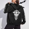 2026 New Arrival Women's Zipper Hoodie Ancient Viking Raven Print Sweatshirt Autumn Winter Casual Fashion Warm Hooded Coats