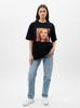 MyStars Ekel Barbie Damen Schwarz Übergroß Kurzarm T-Shirt S