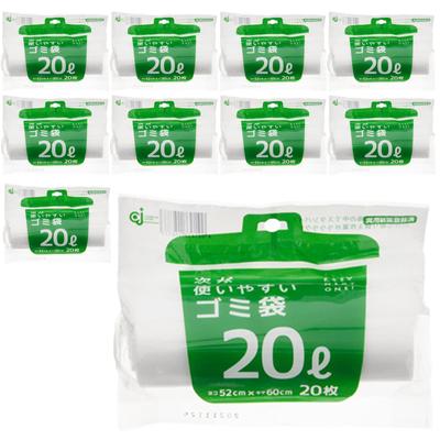 Chemical Japan Garbage Bag Garbage Bag 20 Pieces X 10 Pack Translucent 20L Easy-to-Use HD-506N