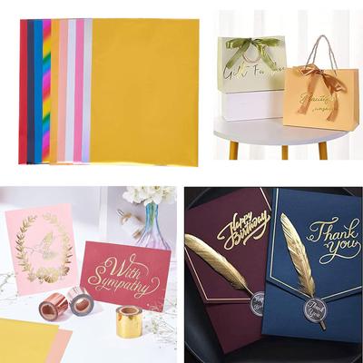 50 arkuszy 4-tonowej folii reaktywnej do transferu folii papierowej Wielofunkcyjny papier foliowy do scrapbookingu i tworzenia kartek