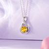 [Gemlanto] Sterling Silver 925 Citrine Teardrop Necklace for Women, November Birthstone, 18K Gold Plated, Gift Wrapped, Perfect for Birthdays and