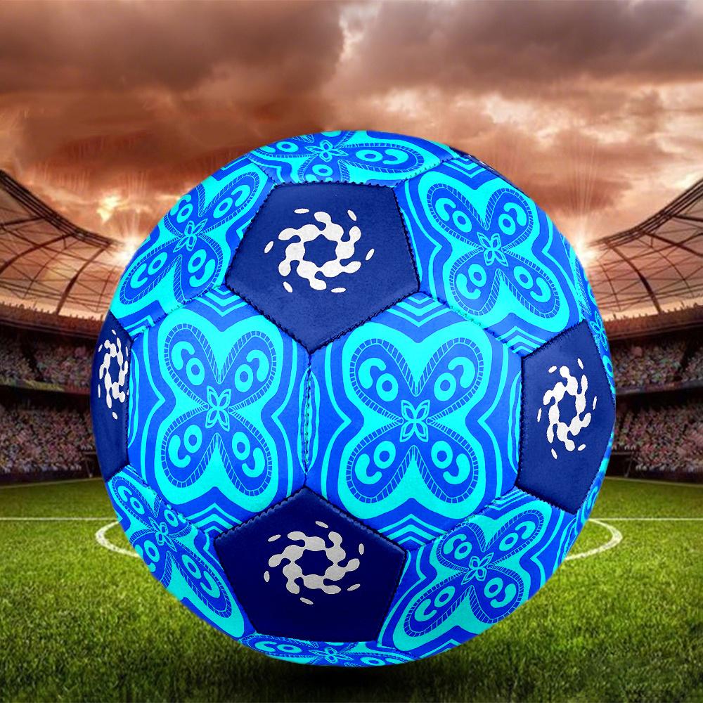 1PC Blue Butterfly Abstract Liquid Shapes Soccer Ball Size 5 Football Machine Sewn Indoor/Outdoor Universal Football n41