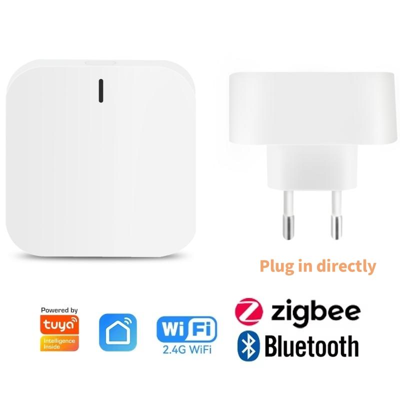 Smart Tuya Zigbee Bluetooth Mesh Hub Multi-mode Gateway Wireless Plug in Hub Bridge Support Home Linkages Alexa Google Voice