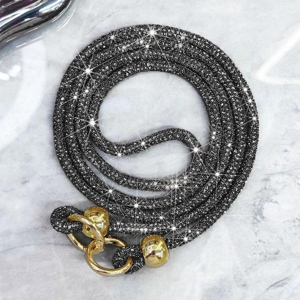 Bright Rhinestone Phone Lanyard Crystal Crossbody Hanging Cord  Phone Accessories